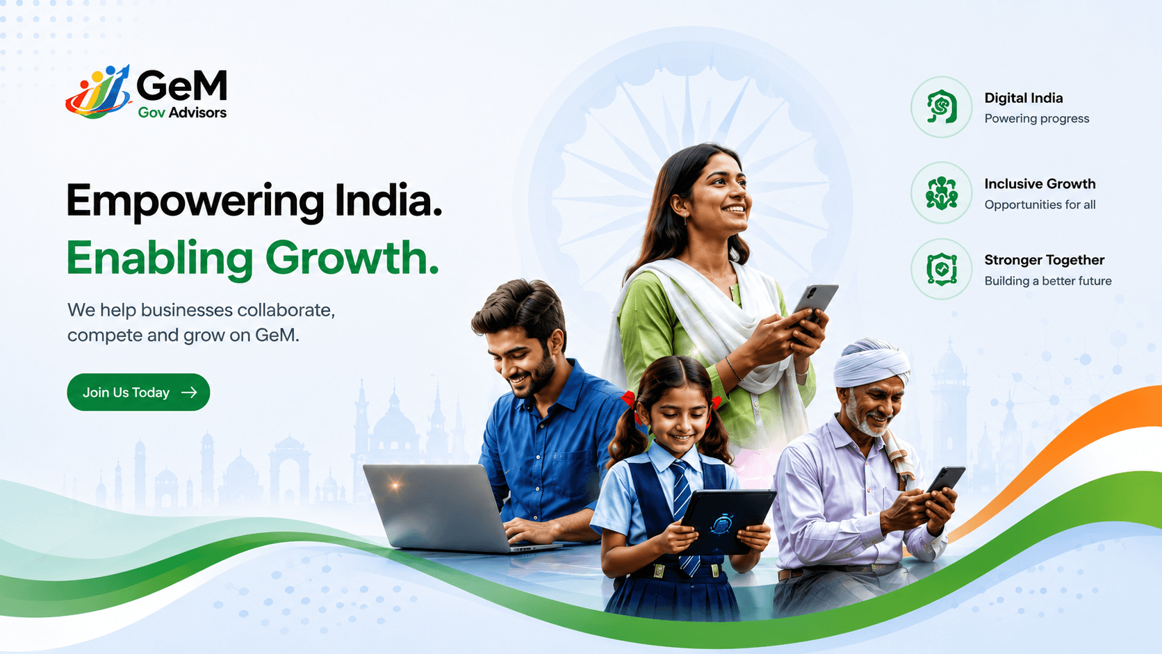 Empowering India. Enabling growth through government business.